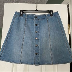 Mossimo Button-Front Demin Skirt